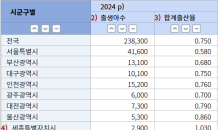 통계청, '2024 인구동향조사'...출생률 1위, 경기도