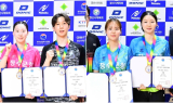 장수군청 여자탁구단, 춘계회장기 실업탁구대회 혼합복식 '준우승'
