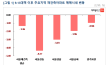 9·13 대책 이후 재건축 아파트값 내림세↑… 은마 2.5억원 하락