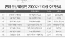 2,000가구 이상 대단지, 연내 2만2,000가구 공급 예정