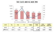 작년 100억 이상 대형 금융사고 급증…사고액 3,108억원