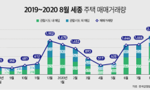 ‘천도론 여파’ 세종 8월 주택거래량 역대 최다