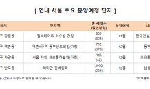 연내 서울서 4,056세대 공급예정…치열한 청약 경쟁 예고