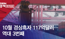 10월 경상흑자 117억달러…역대 3번째