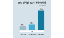 대형 아파트 청약 경쟁률, 소형의 5배