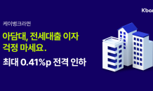 케이뱅크, 아담대·전세대출 금리 최대 연 0.41%p 인하