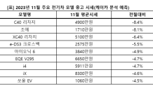 K Car, 11월 중고 전기차 시세 ‘뚝’…최대 8% 하락