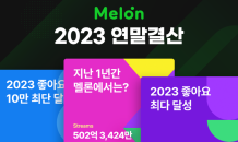 멜론, ‘데이터랩’ 통해 2023년 연말결산 공개…1년간 스트리밍 502억건