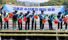 고흥군 '수산자원 회복' 감성돔 12만 마리 방류